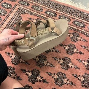 Teva Brown Platform Sandals